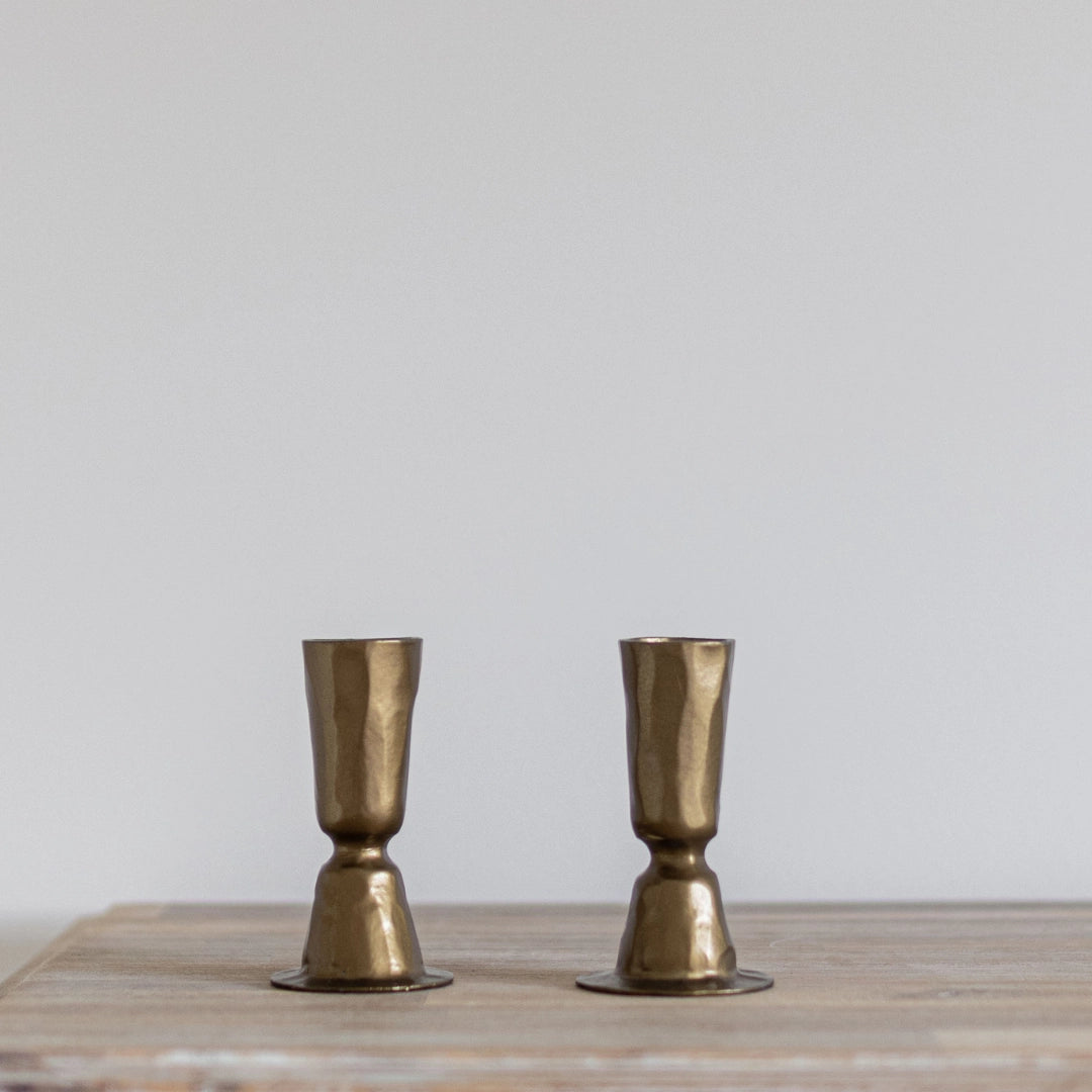 Brass Tapered Candle Holder